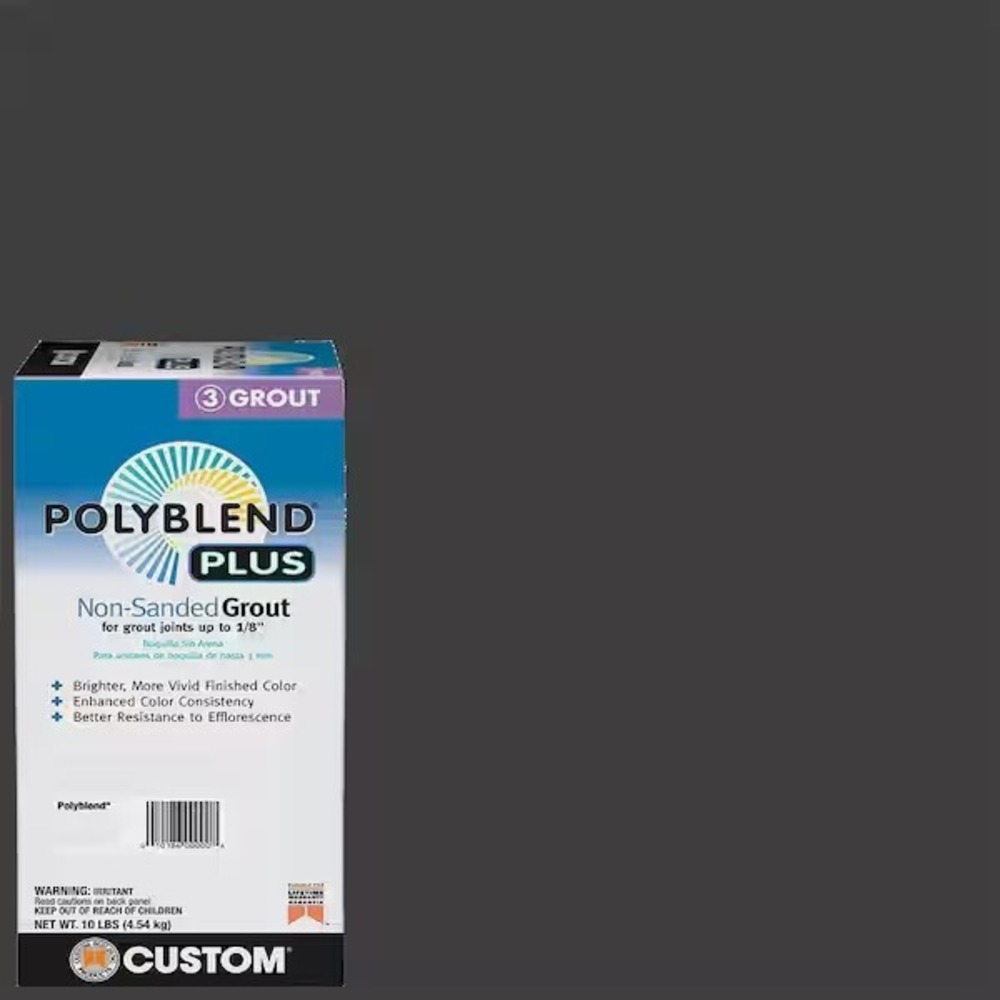 Custom Building Products Polyblend Plus Non-Sanded Grout 60 Charcoal 10 lb Bag